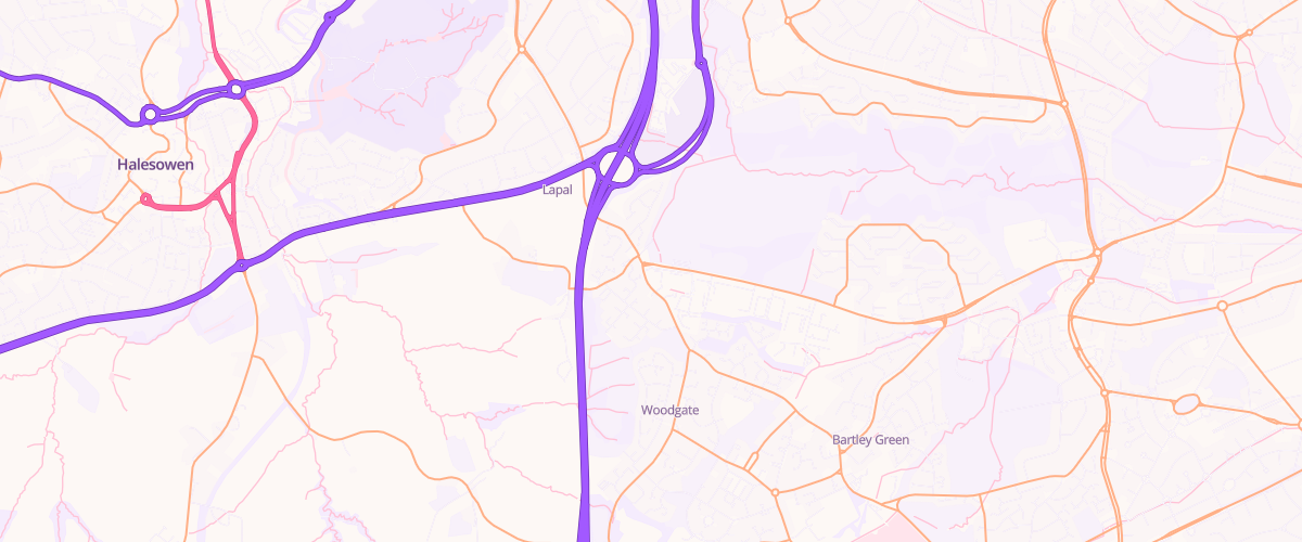 Map showing the location of Woodgate Service Station Limited