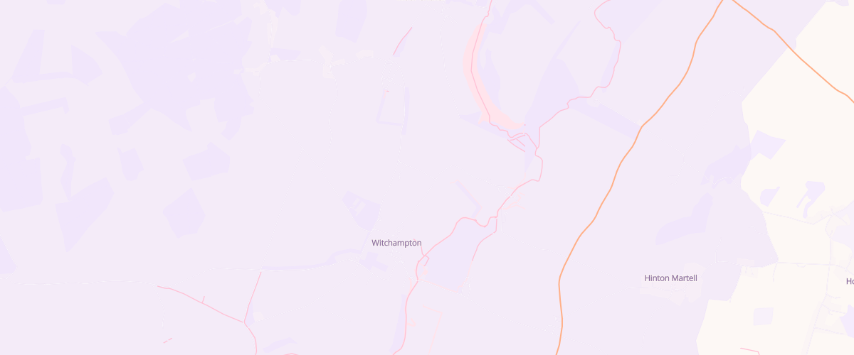 Map showing the location of Witchampton Garage