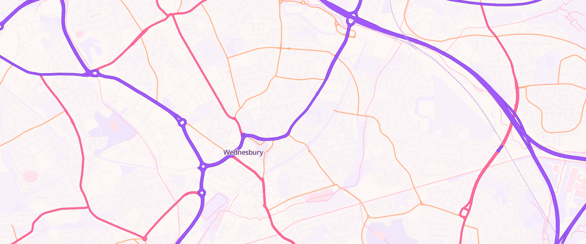 Map showing the location of Mfg Wednesbury