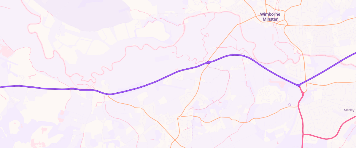 Map showing the location of Asda Wimborne Express Petrol