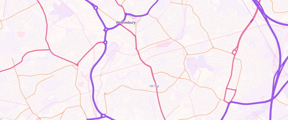 Map showing the location of Eg Wednesbury Pfs