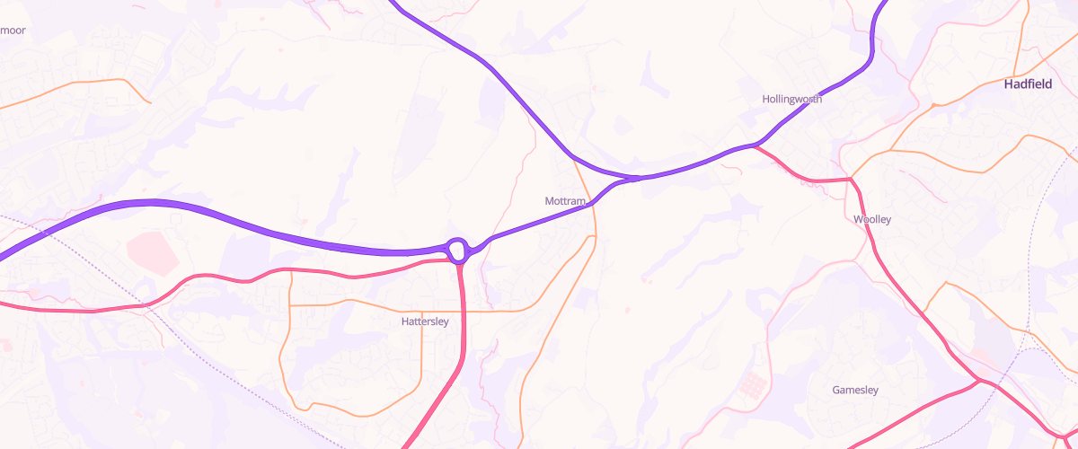 Map showing the location of Mfg Hyde Road