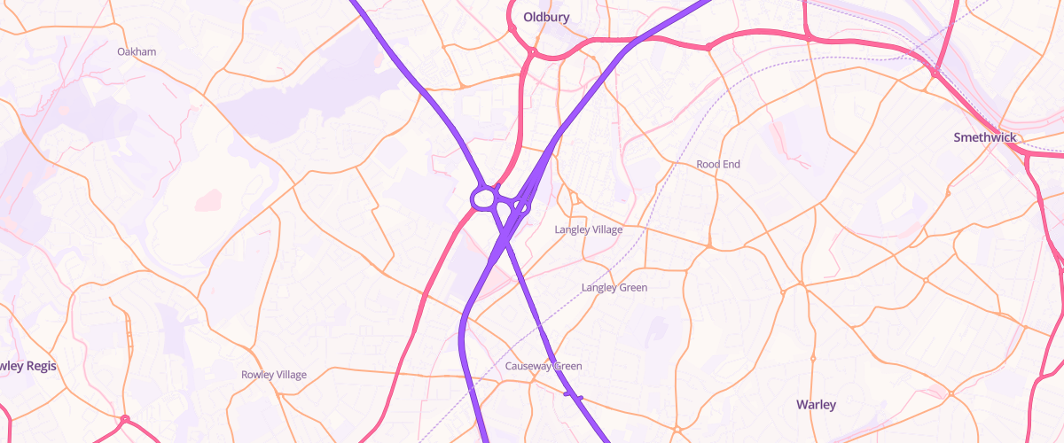 Map showing the location of Asda Oldbury Superstore
