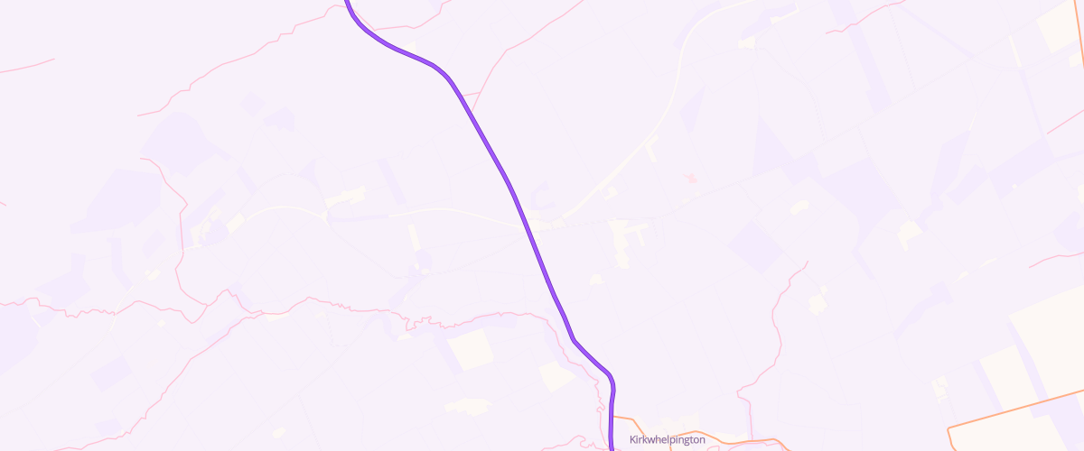 Map showing the location of Knowesgate Service Station