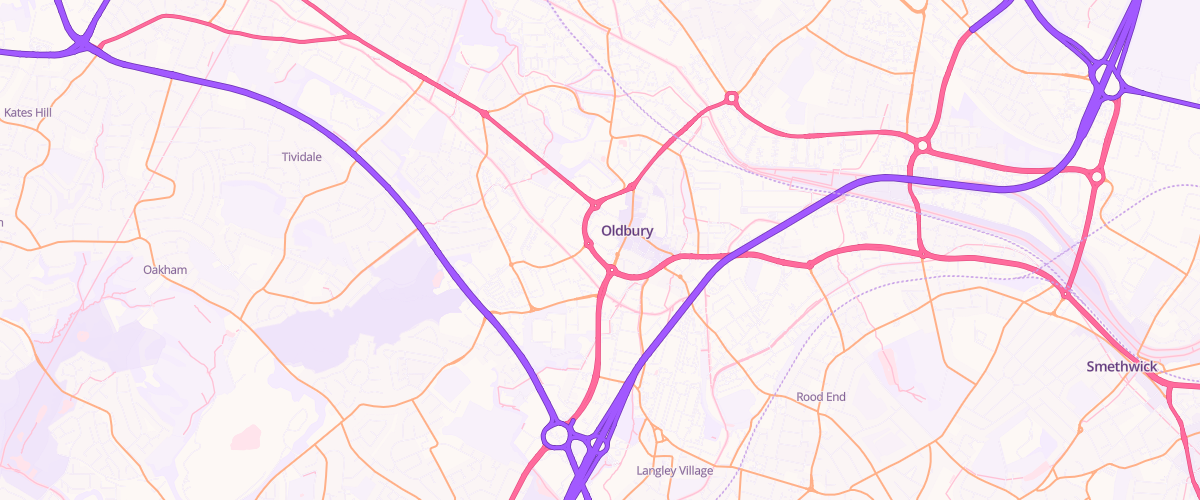 Map showing the location of Sainsburys Oldbury