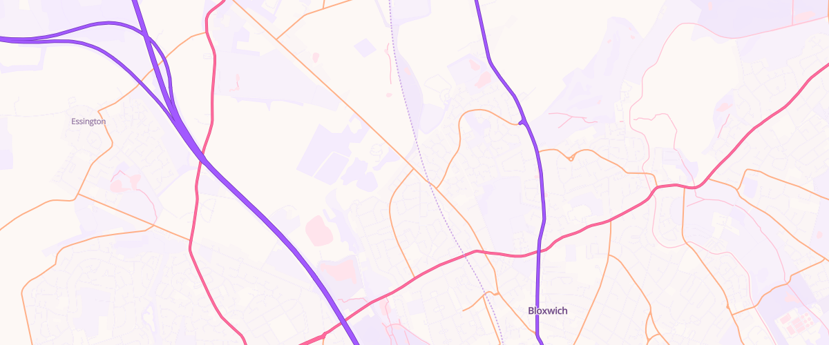 Map showing the location of Mfg Bloxwich