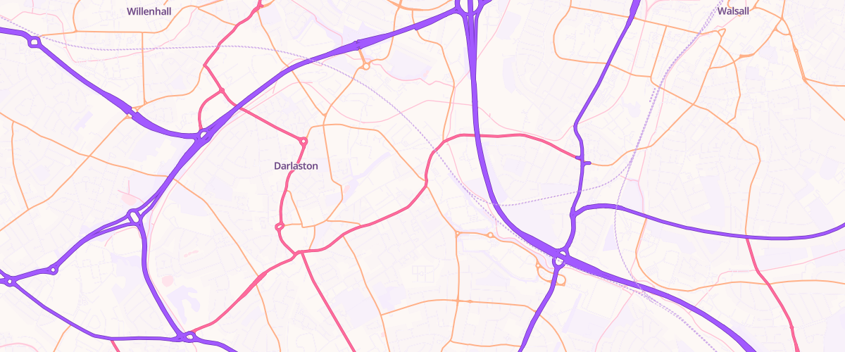 Map showing the location of James Bridge Service Station