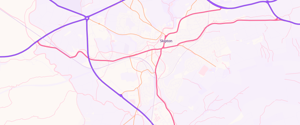 Map showing the location of Skipton Superstore Petrol Filling