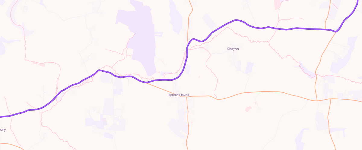 Map showing the location of Alcester Service Station