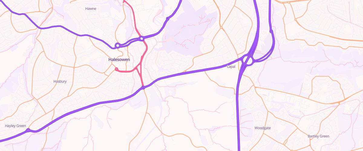 Map showing the location of Shell Manor Way