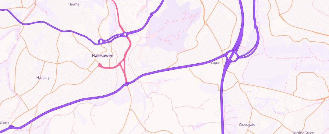 Map showing Halesowen Audi, Halesowen