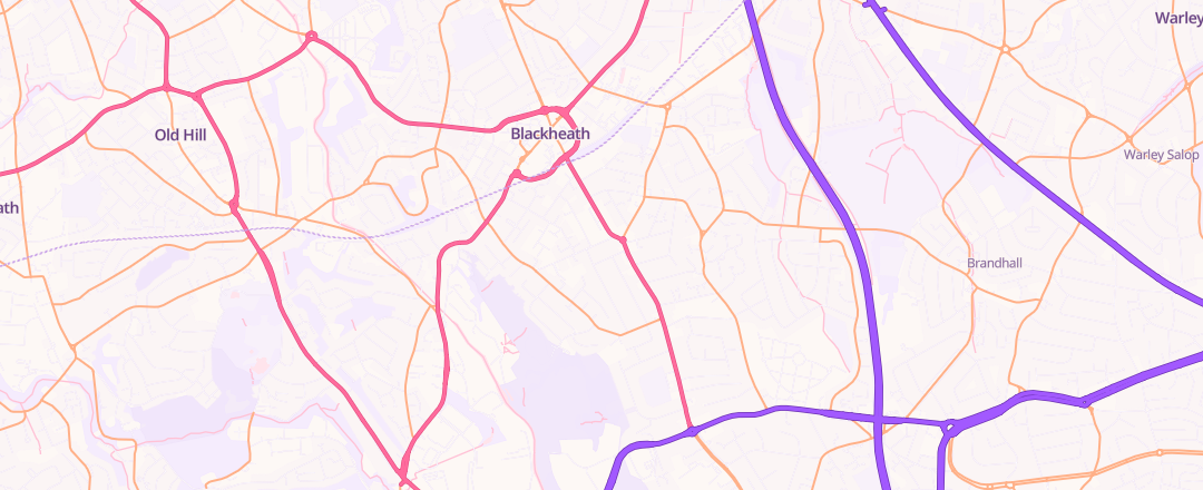 Map showing Wms, Halesowen