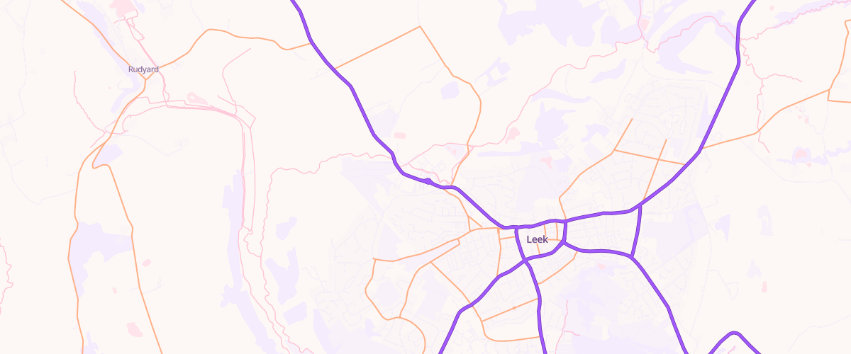 Map showing the location of Sainsburys Leek