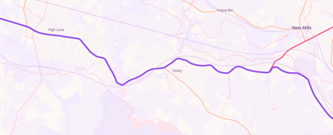 Map showing Smithy Garage Disley Ltd, Stockport