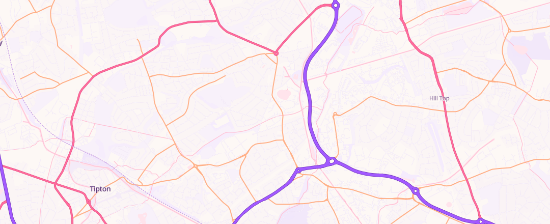 Map showing Major Autos, Tipton