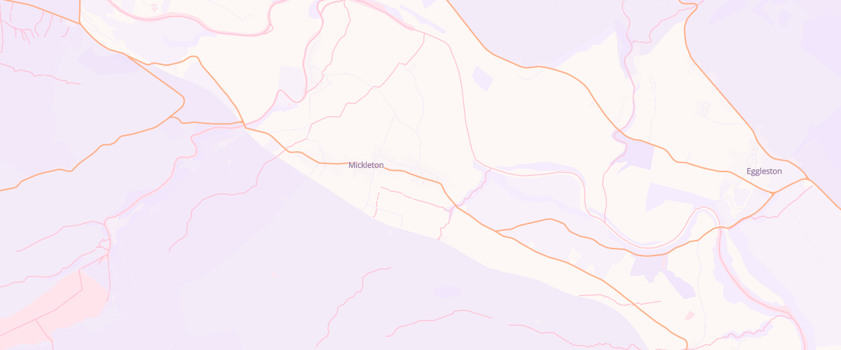 Map showing the location of Mickleton Service Station