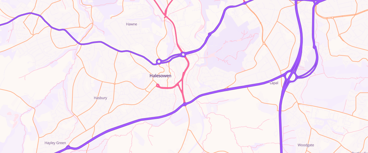 Map showing the location of Falcon Halesowen