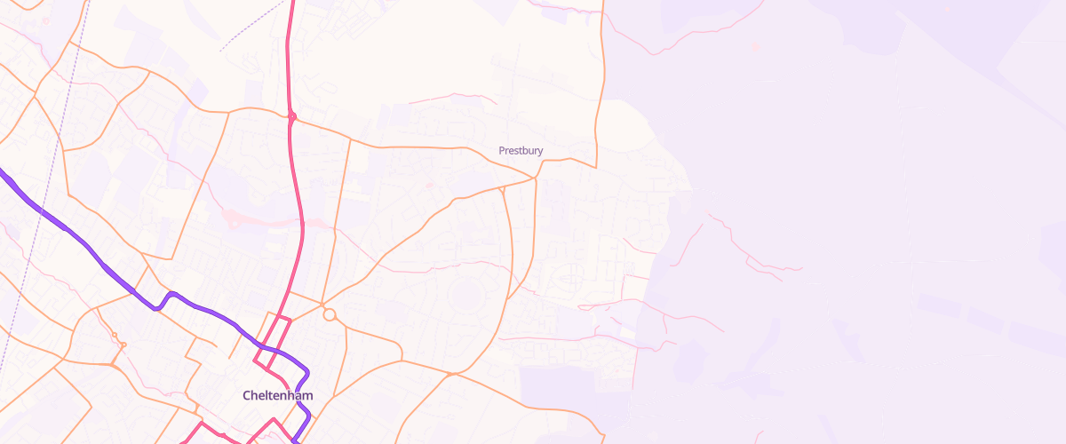 Map showing the location of Mfg Bouncers Lane