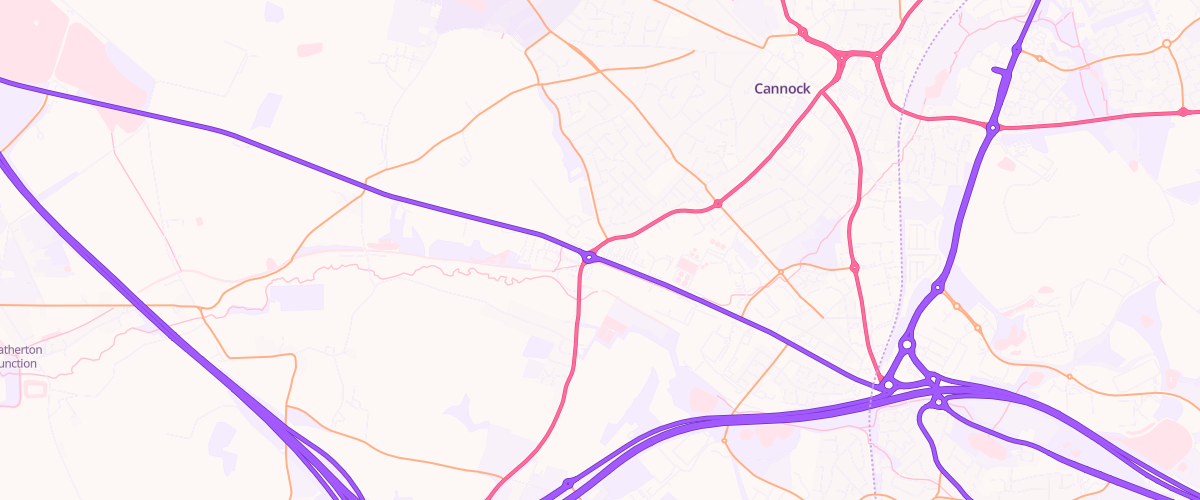 Map showing the location of Shell Co-Op Cannock