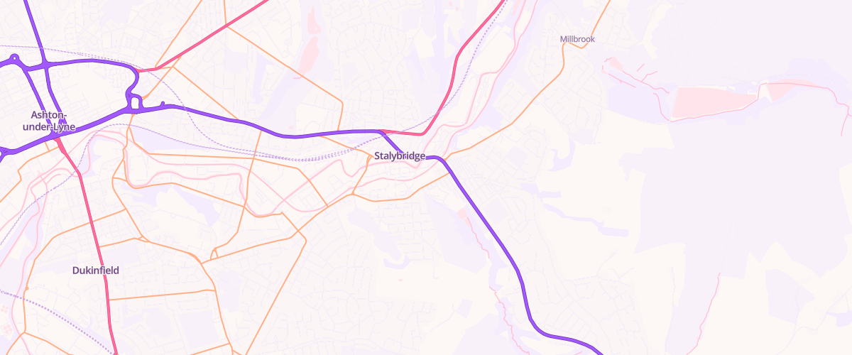 Map showing the location of Stalybridge Superstore Petrol Filling