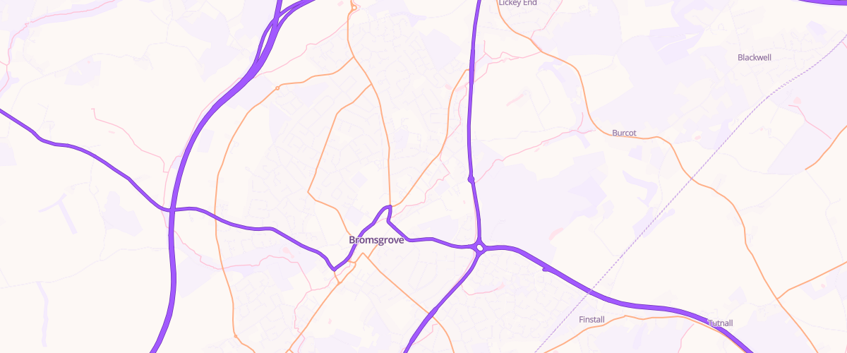 Map showing the location of Tgc Bromsgrove