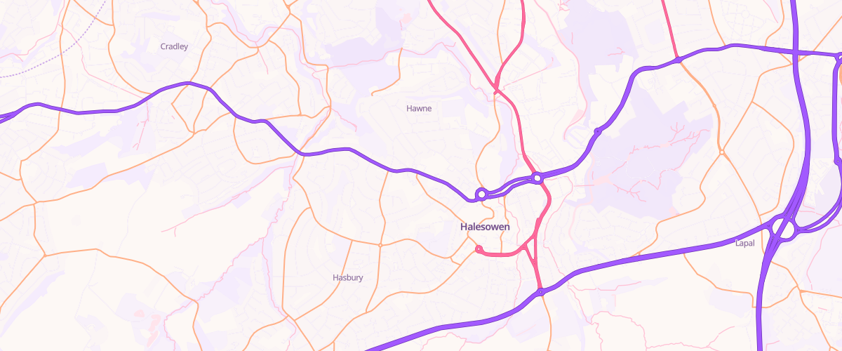 Map showing the location of Mfg Shortcross