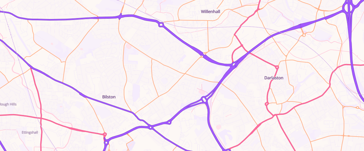 Map showing the location of Mfg Bilston