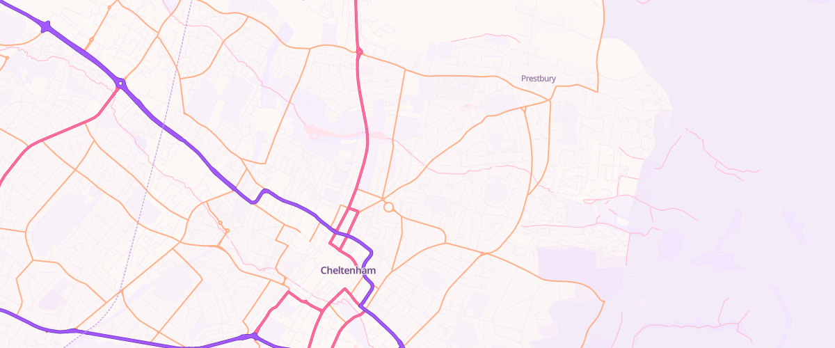 Map showing the location of Prestbury Road Sf Connect