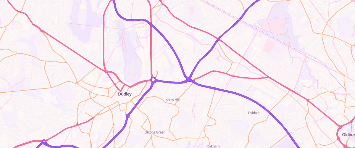 Map showing the location of Dudley Extra Petrol Filling