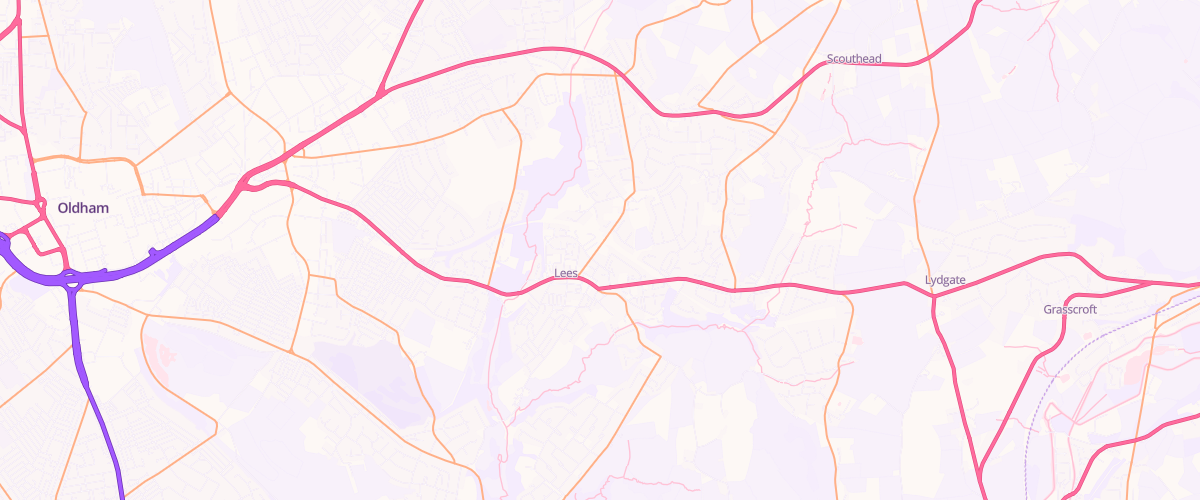 Map showing the location of Lees Village Service Station