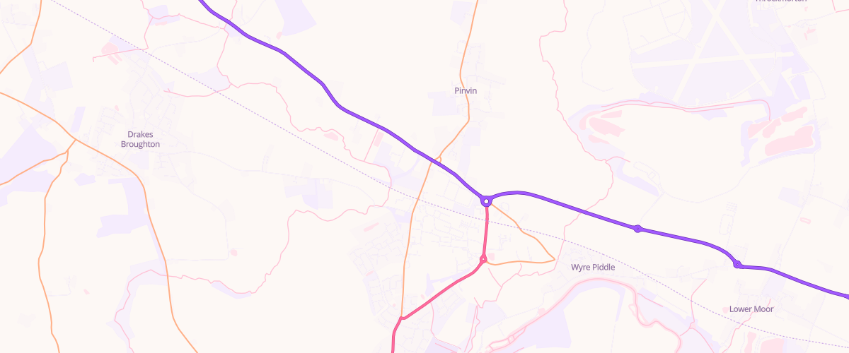 Map showing the location of Pj Nicholls Ltd Pershore