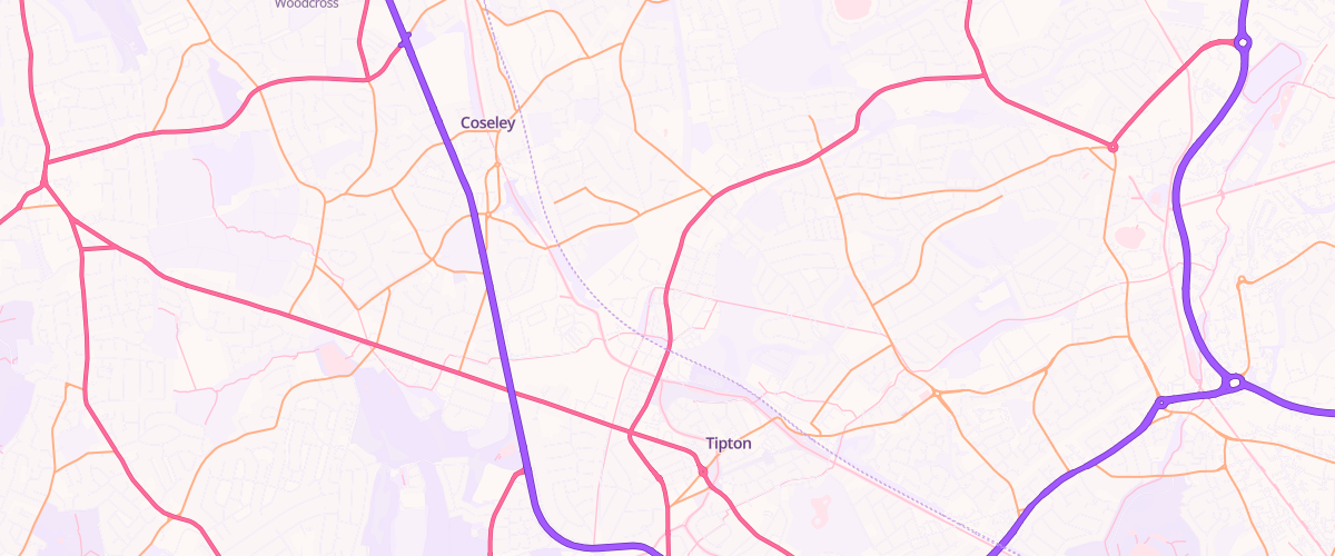 Map showing the location of Mfg Tipton