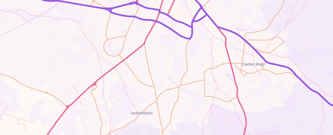 Map showing Leckhampton Autocentre Limited, Cheltenham