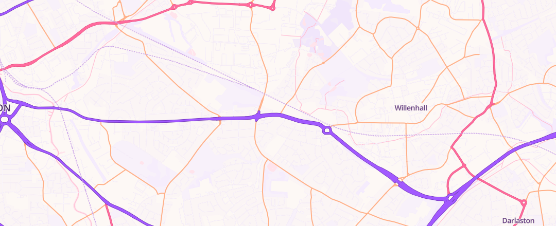 Map showing Willenham Road Mot And Service Centre, Willenhall