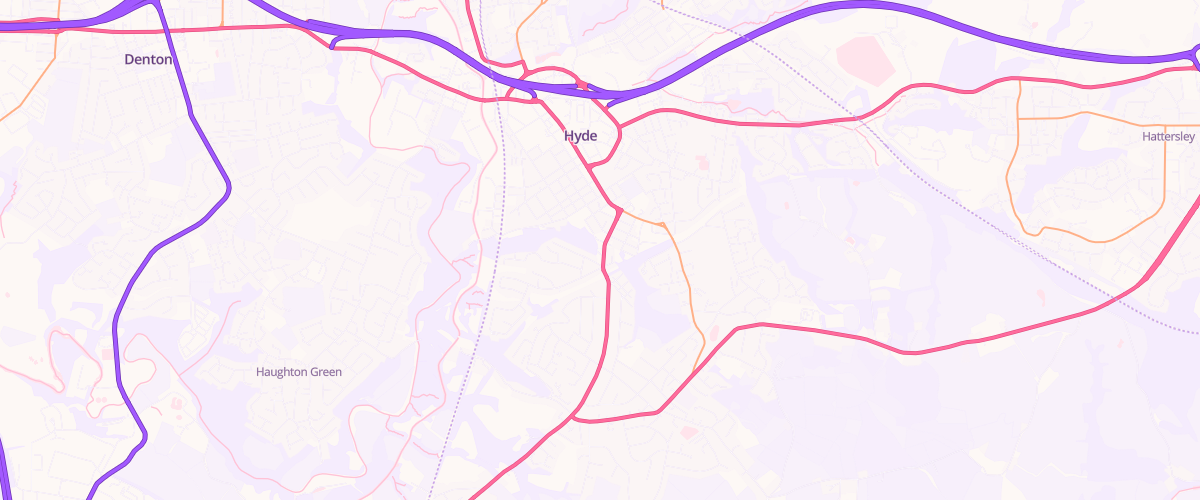 Map showing the location of Shell Hyde