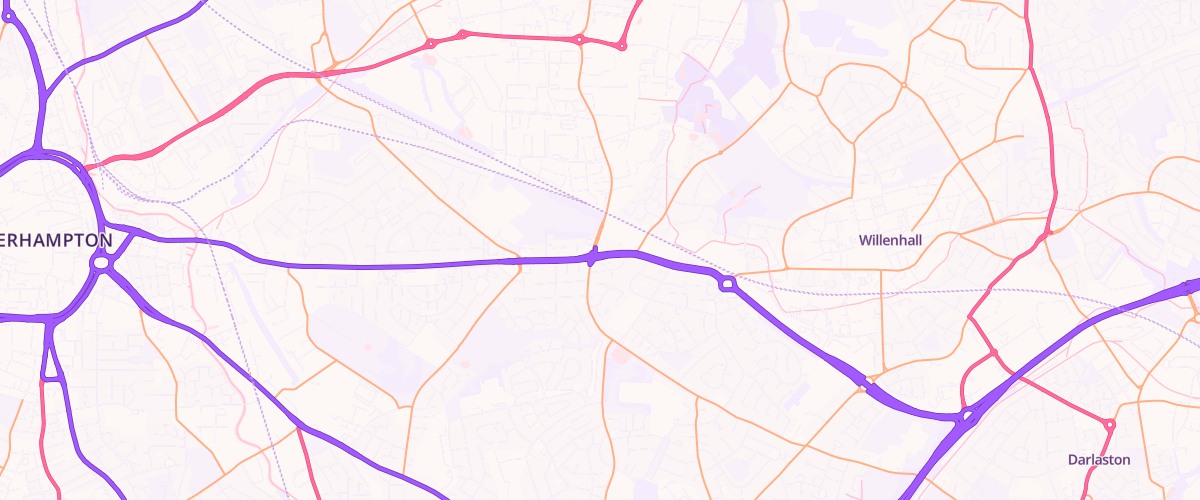 Map showing the location of Shell Willenhall Road