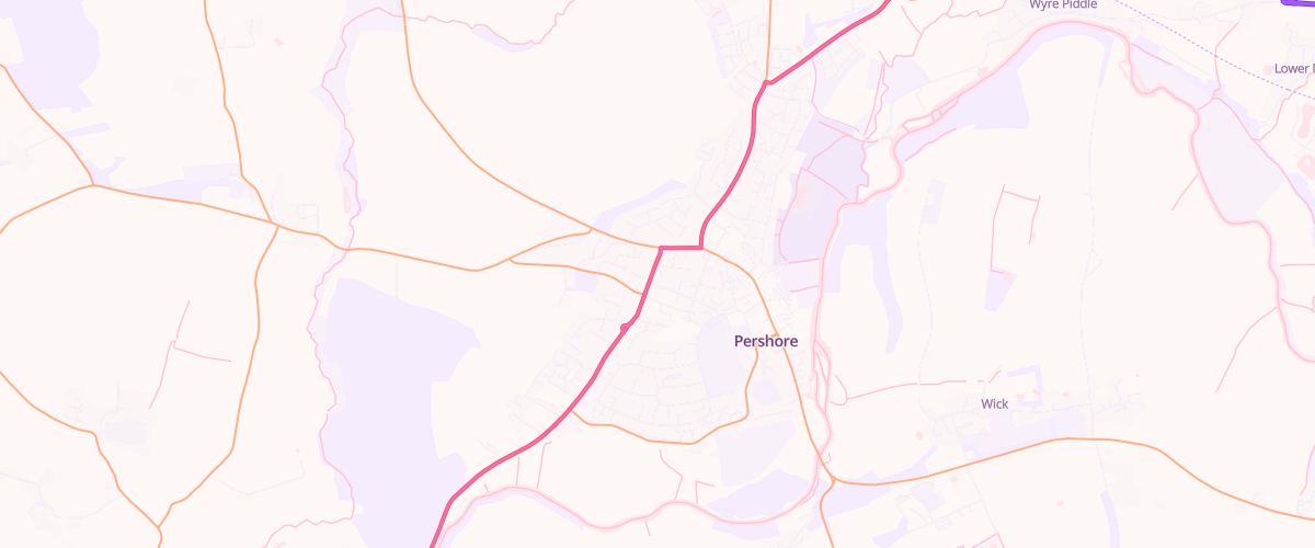 Map showing the location of Bp Threesprings Service Station