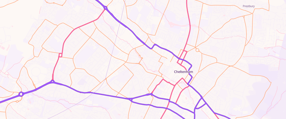 Map showing the location of Shell Waitrose Cheltenham