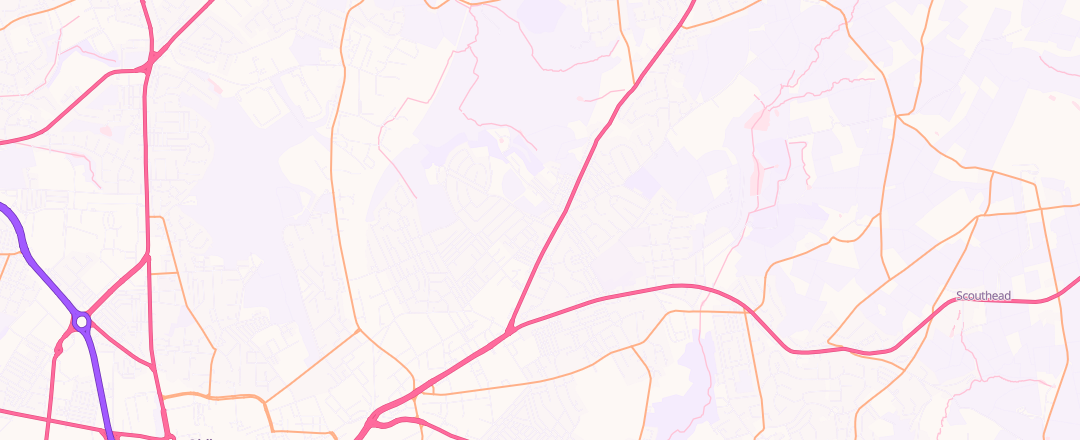 Map showing A J R Motor Engineering, Oldham