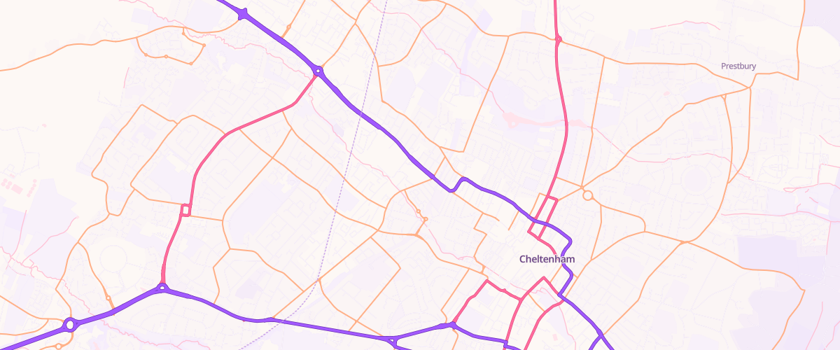 Map showing the location of Cheltenham Superstore Petrol Filling