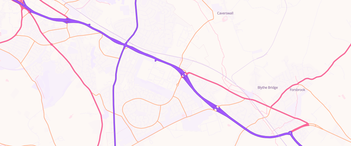 Map showing the location of Meir Stoke-On-Trent Superstore Petrol