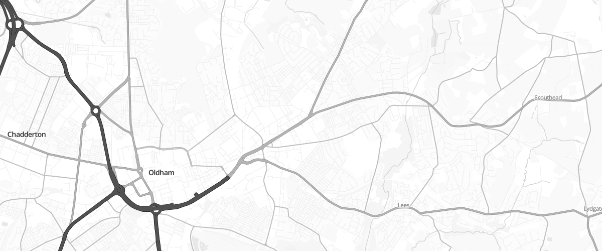 Map showing the location of Oldham Huddersfield Rd Extra