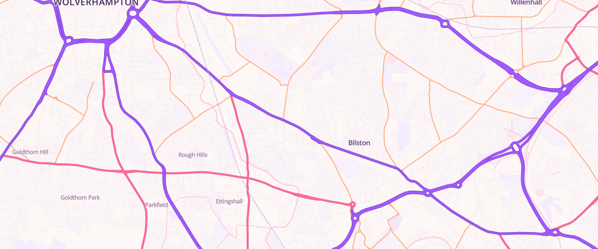 Map showing the location of Rontec Bilston