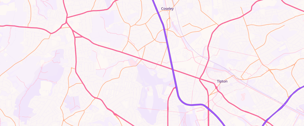 Map showing the location of Mfg Sedgley Road