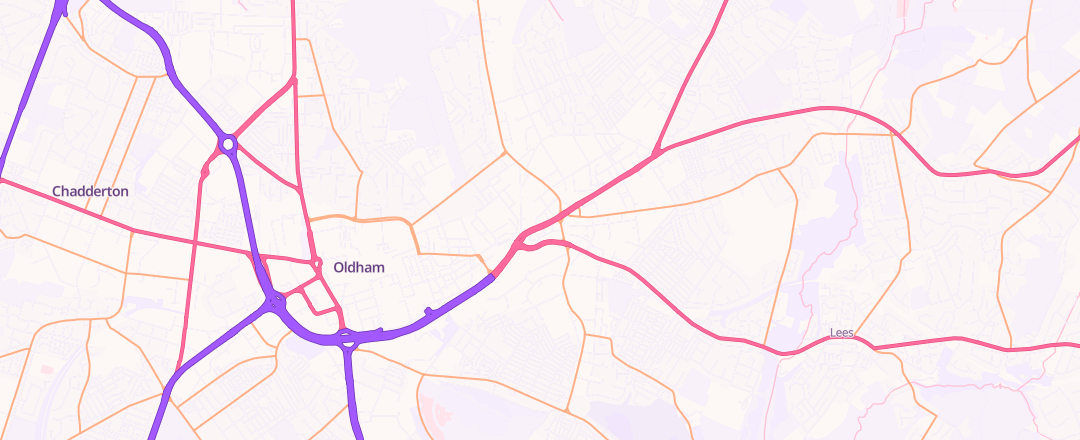 Map showing Kwik - Fit, Oldham