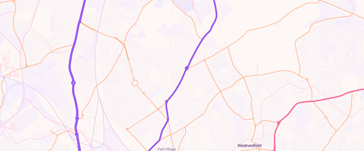 Map showing the location of Bushbury Esso Express