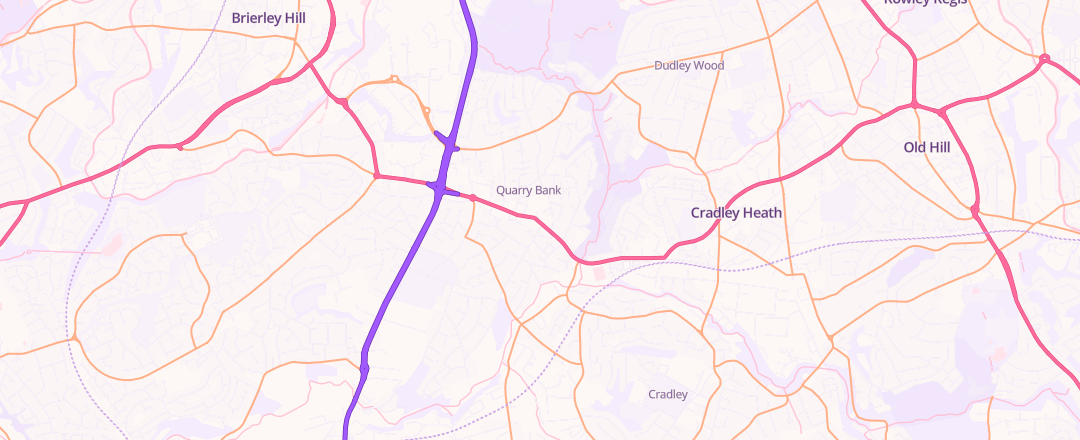 Map showing Q B Motorcycles Limited, Brierley Hill