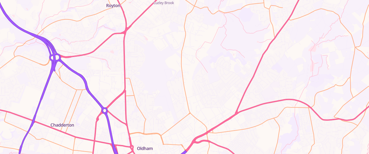 Map showing the location of Texaco Oldham Service Station