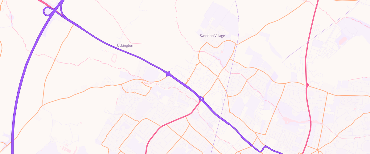 Map showing the location of Sainsburys Tewkesbury Road