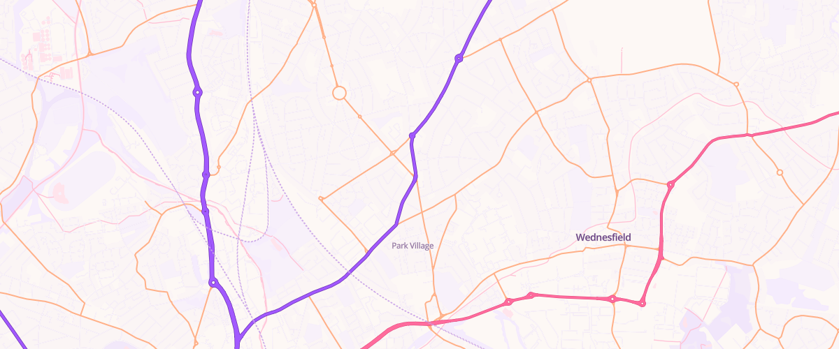Map showing the location of Tgc Fallings Park